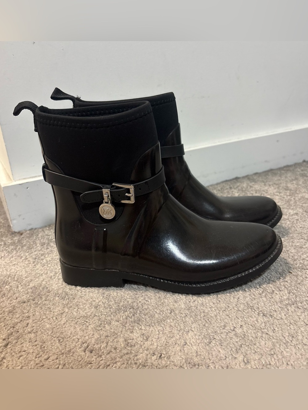 Michael Kors Black Rain Ankle Boots